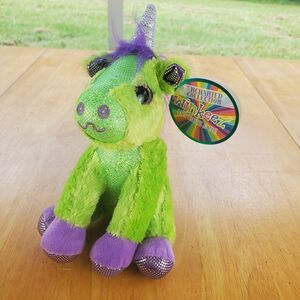 Winkeez Uriah The Unicorn 8" Plush Toy Figure Collectible Green Purple With Tags